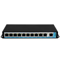 Fast ethernet 100M 250 meters 24v passive 8 port poe switch injector